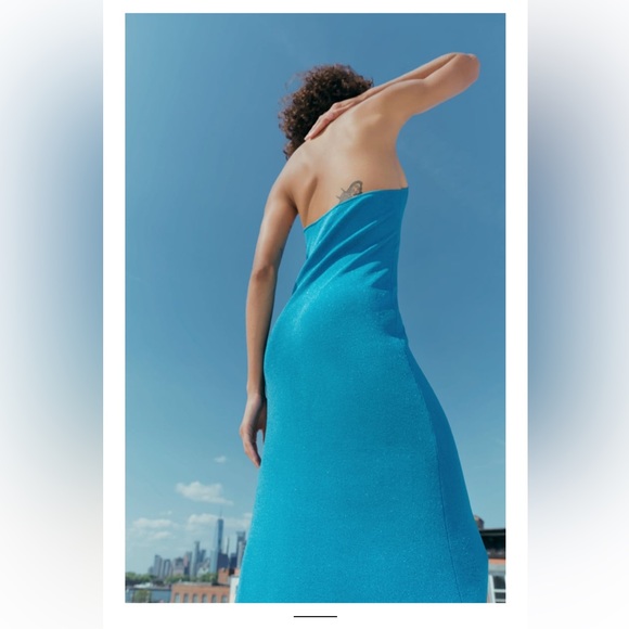 ZARA NWT KNIT DRESS WITH METALLIC THREAD - Picture 3 of 6